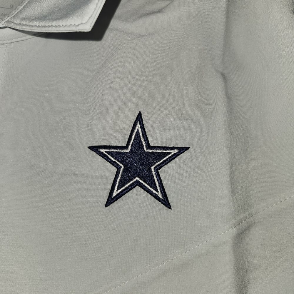 NIKE Men's Dallas Cowboys Sideline Lockup Performance Polo NWT Light Gray - Picture 4 of 10